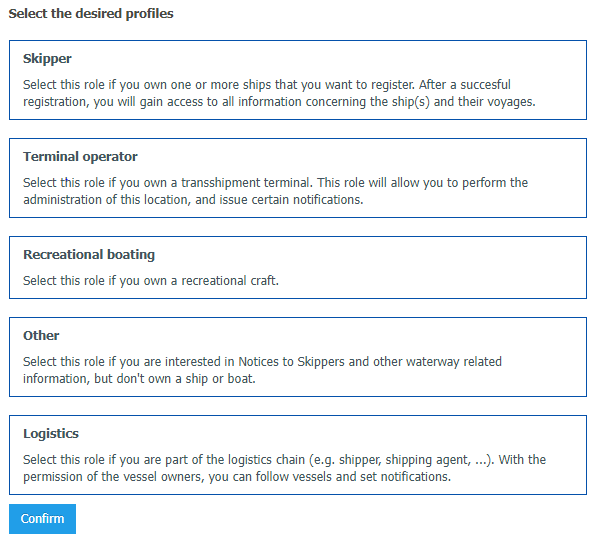 Profile registrieren